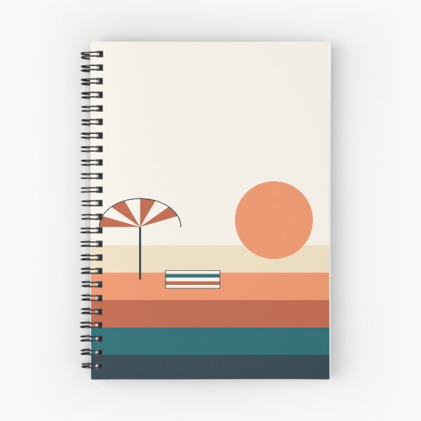 Item preview, Beach Umbrella And Towel Sunset Scene designed and sold by BondiDrift.