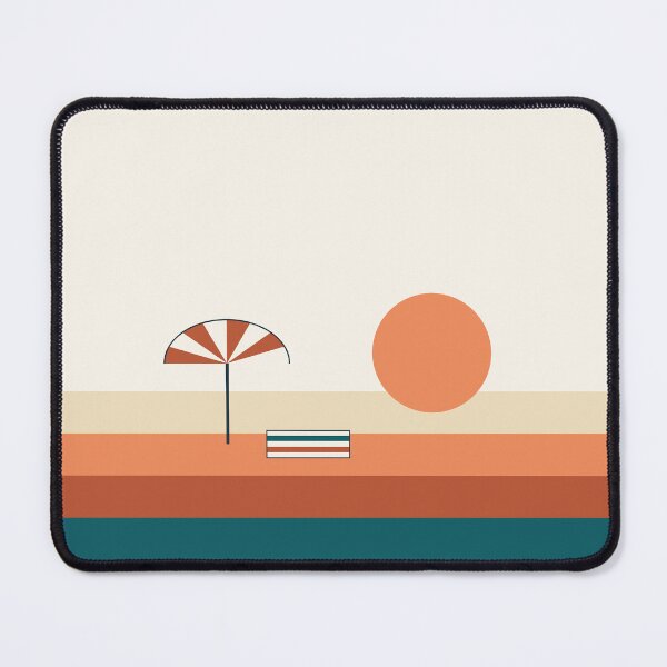 Item preview, Beach Umbrella And Towel Sunset Scene designed and sold by BondiDrift.