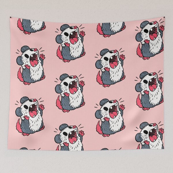 Item preview, Angry Opossum Screaming Japanese Sound Effect | Manga Trash Mammal Art designed and sold by kuwagatamushi.