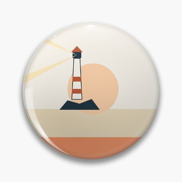 Item preview, Lighthouse At Sunset Coastal Illustration designed and sold by BondiDrift.