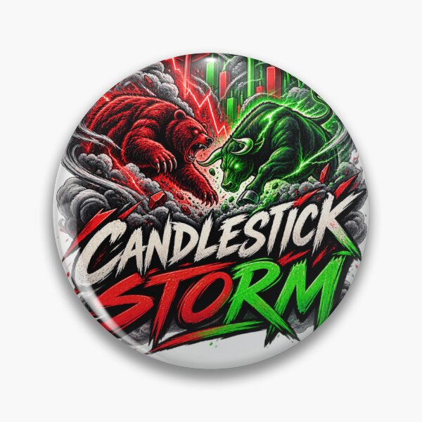 Item preview, Candlestick Storm Dramatic Trading Artwork designed and sold by NovaMoodCo.