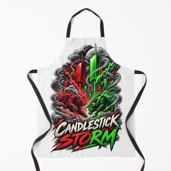 Item preview, Candlestick Storm Dramatic Trading Artwork designed and sold by NovaMoodCo.