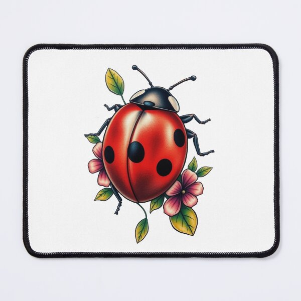 Item preview, Vibrant Red Ladybug with Botanical Blossom designed and sold by brastonvilager.
