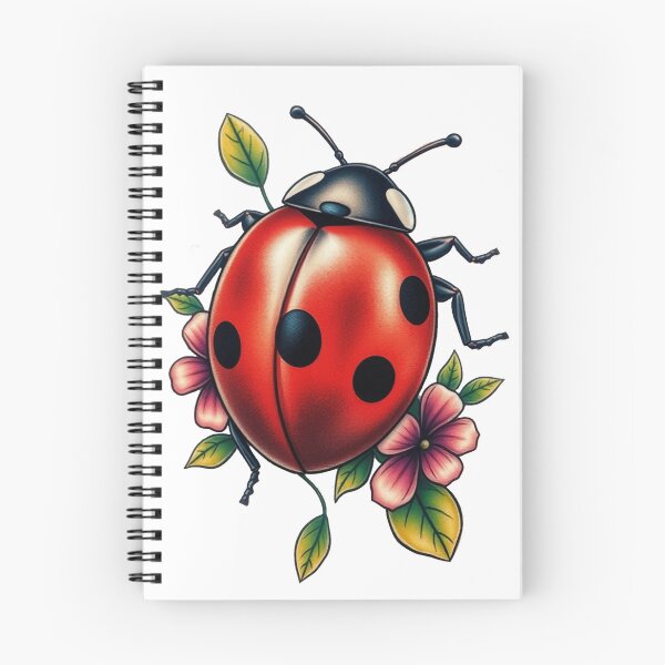 Item preview, Vibrant Red Ladybug with Botanical Blossom designed and sold by brastonvilager.