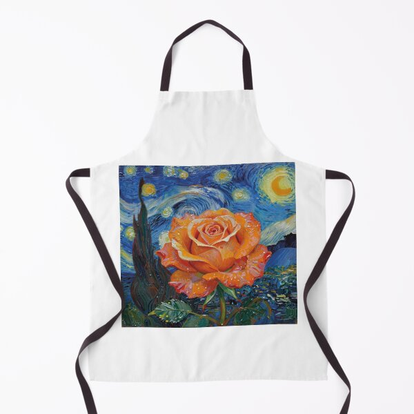 Item preview, Van Gogh Starry Night Orange Rose Oil Painting designed and sold by WildArtIT.