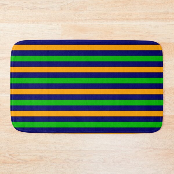 Item preview, Yellow And Green Stripes Design Navy Blue  designed and sold by PatternTitan.