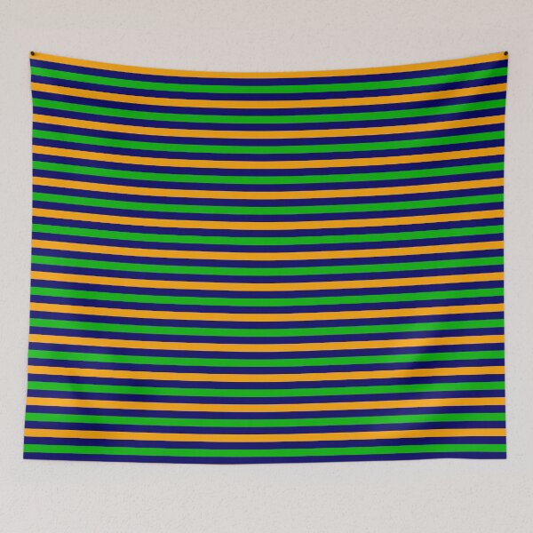 Item preview, Yellow And Green Stripes Design Navy Blue  designed and sold by PatternTitan.