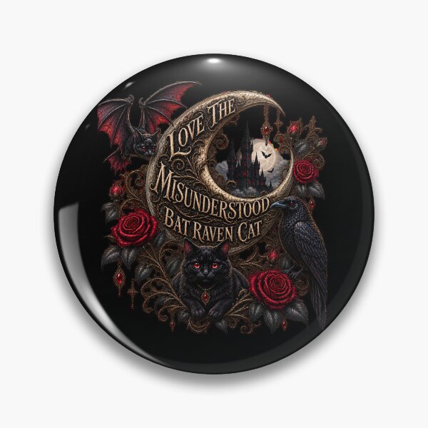 Item preview, Love The Misunderstood Bat Raven Cat, Dark Fantasy Art, Gothic Aesthetic, Witchcore, Black Cat Lovers, Vampire Vibes, designed and sold by Crystal-Tree.