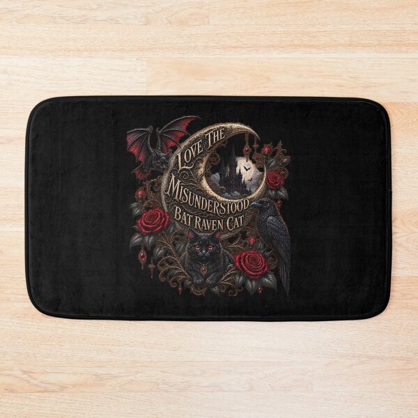Item preview, Love The Misunderstood Bat Raven Cat, Dark Fantasy Art, Gothic Aesthetic, Witchcore, Black Cat Lovers, Vampire Vibes, designed and sold by Crystal-Tree.
