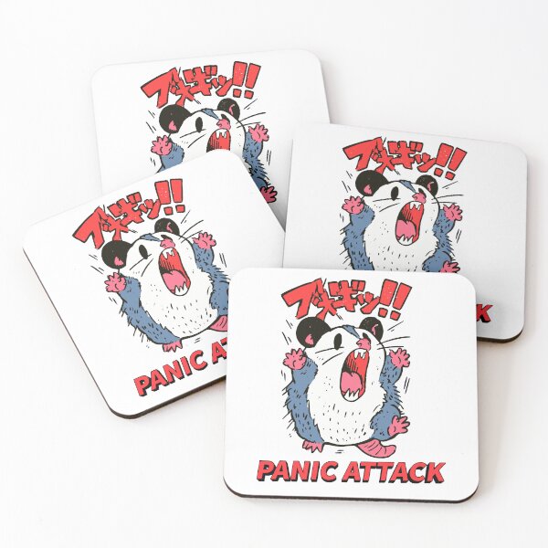 Item preview, Panic Attack Screaming Opossum Japanese Manga Sound Effect | Funny Anxiety Art designed and sold by kuwagatamushi.