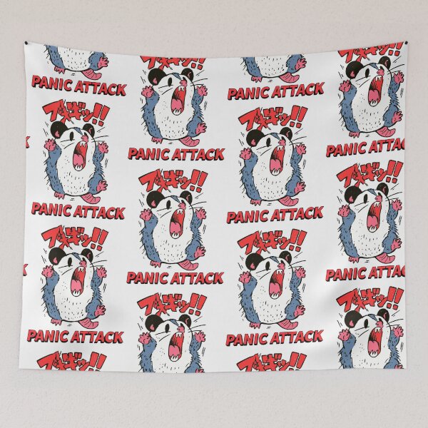 Item preview, Panic Attack Screaming Opossum Japanese Manga Sound Effect | Funny Anxiety Art designed and sold by kuwagatamushi.