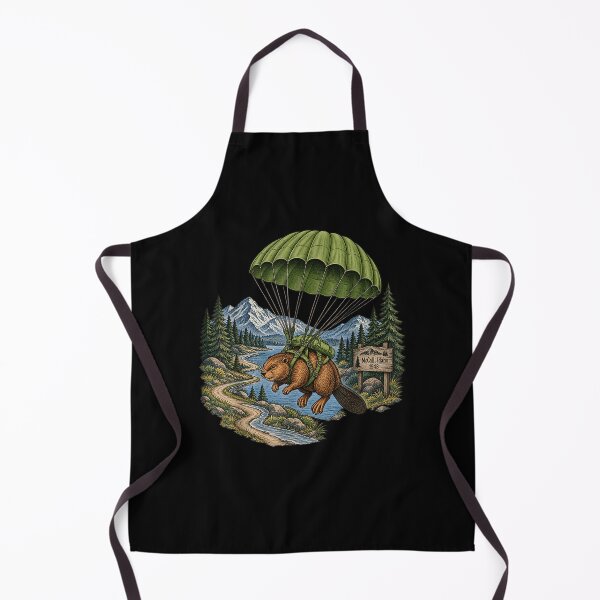 Item preview, Vintage Parachuting Beaver McCall Idaho Nature Graphic  designed and sold by Juansustait.