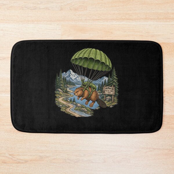 Item preview, Vintage Parachuting Beaver McCall Idaho Nature Graphic  designed and sold by Juansustait.