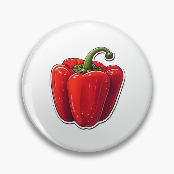 Item preview, Glossy Red Paprika Sticker Art with Bold Outlines designed and sold by brastonvilager.