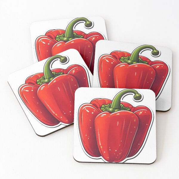 Item preview, Glossy Red Paprika Sticker Art with Bold Outlines designed and sold by brastonvilager.