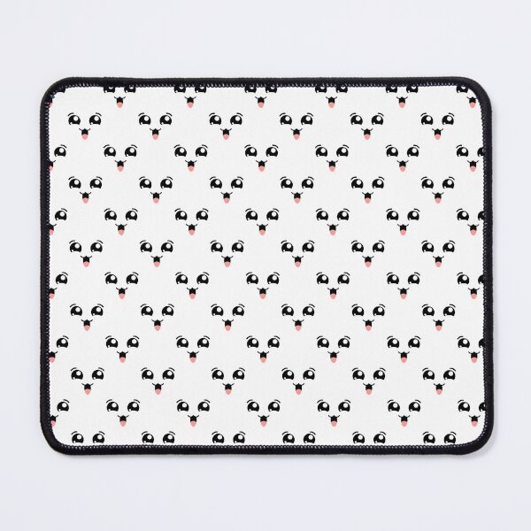Item preview, Cute kawaii happy uwu face pattern designed and sold by BlushyPrint.