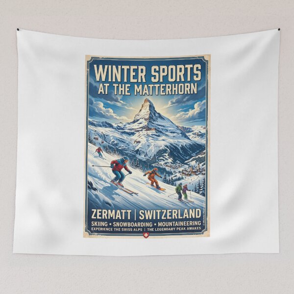 Item preview, Winter sports on the Matterhorn designed and sold by Theodor Decker.