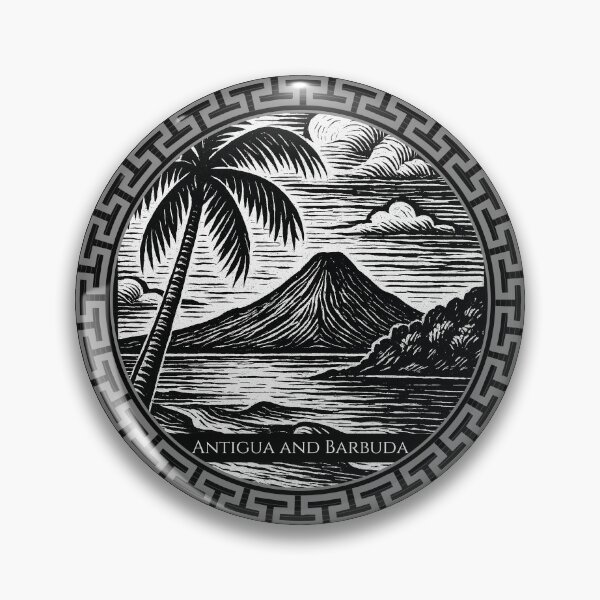 Item preview, Antigua and Barbuda Vintage Woodcut Art designed and sold by Thistle-TShop.