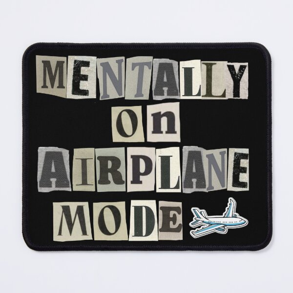 Item preview, Mentally On Airplane Mode – Funny Vintage Collage T-Shirt designed and sold by FuzzDrive.