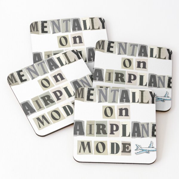 Item preview, Mentally On Airplane Mode – Funny Vintage Collage T-Shirt designed and sold by FuzzDrive.