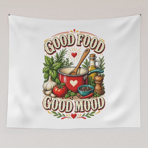Item preview, Good Food Good Mood Funny Cooking Lover designed and sold by Haji  Kamora.