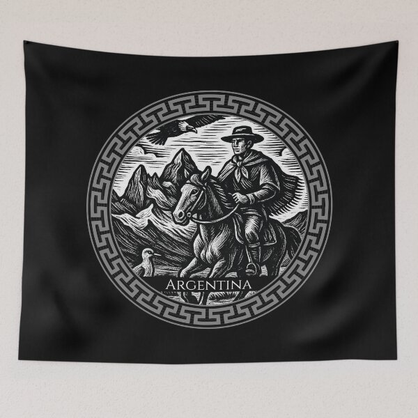 Item preview, Argentina Vintage Woodcut Art designed and sold by Thistle-TShop.