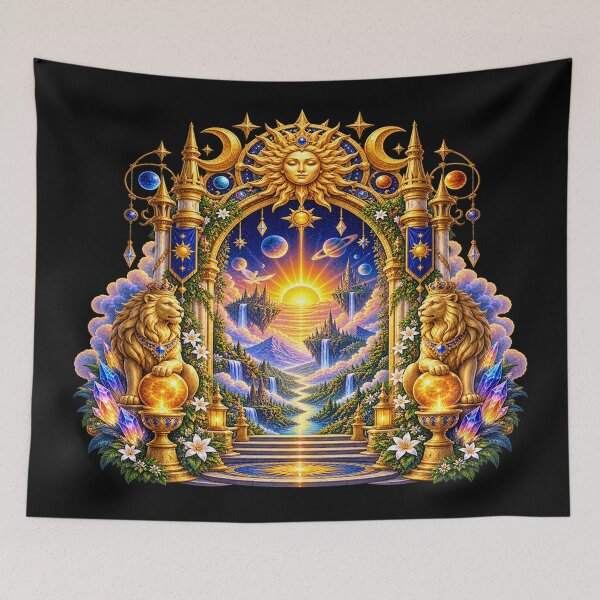 Item preview, Solar Crown Portal – Golden Gateway to the Celestial Realm designed and sold by TroviTutto.