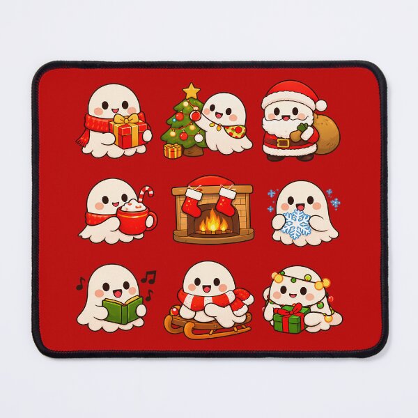 Item preview, Cute Ghost Cozy Christmas Kawaii Sticker Sheet Gift designed and sold by Artycom.