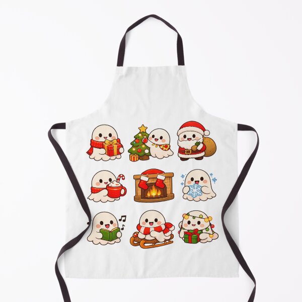 Item preview, Cute Ghost Cozy Christmas Kawaii Sticker Sheet Gift designed and sold by Artycom.