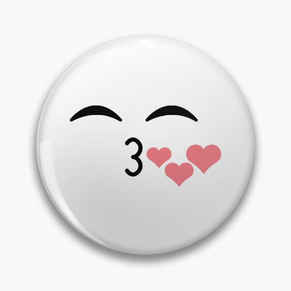 Item preview, Cute kawaii kissing hearts face designed and sold by BlushyPrint.