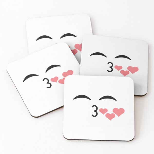Item preview, Cute kawaii kissing hearts face designed and sold by BlushyPrint.