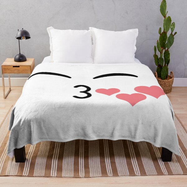 Item preview, Cute kawaii kissing hearts face designed and sold by BlushyPrint.