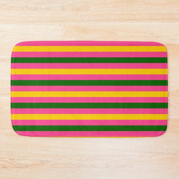 Item preview, Yellow And Green Stripes Design Pink  designed and sold by PatternTitan.