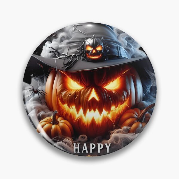 Item preview, Happy Halloween Scary Fire Pumpkin Witch Hat Horror Design designed and sold by DarkOriginArts.