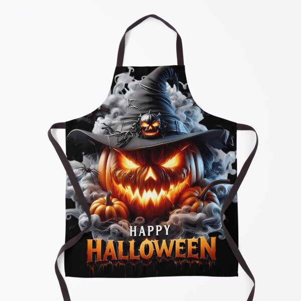 Item preview, Happy Halloween Scary Fire Pumpkin Witch Hat Horror Design designed and sold by DarkOriginArts.