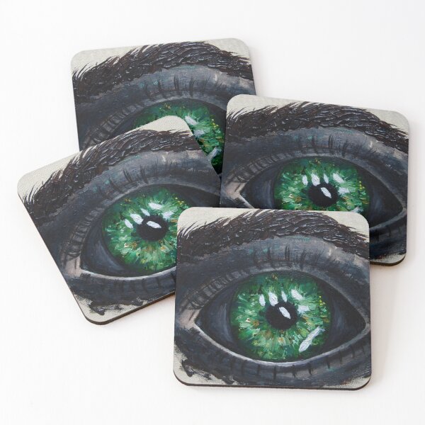 Item preview, Emerald Mage - Dark Green Mystic Eye Painting designed and sold by MAISON SYLVIE.