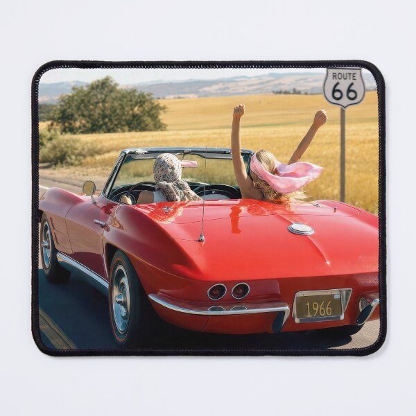 Item preview, Two Women in a 1966 Corvette Convertible on Route 66 designed and sold by Maria Dryfhout.