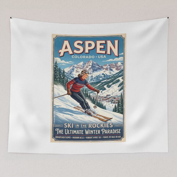 Item preview, Aspen – Skiing in the Rockies designed and sold by Theodor Decker.