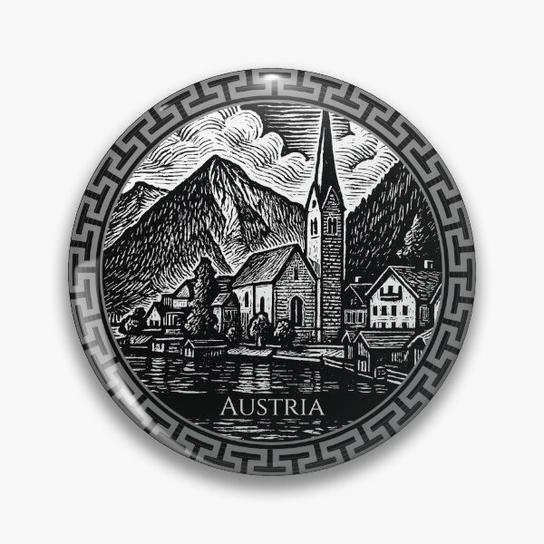 Item preview, Austria Vintage Woodcut Art designed and sold by Thistle-TShop.