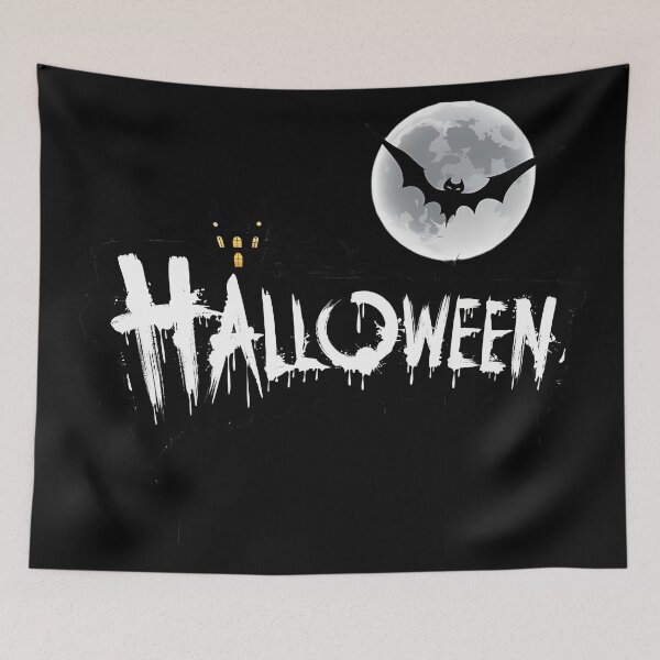 Item preview, Halloween Dripping Blood Horror Bat Moon designed and sold by DarkOriginArts.