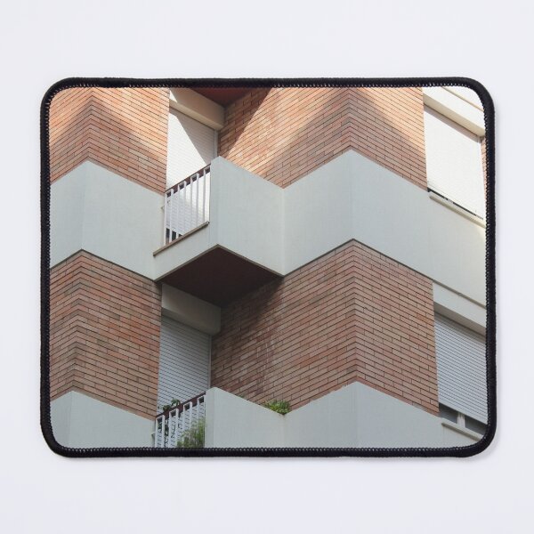 Item preview, Geometric Red Brick Balconies and Windows designed and sold by Guim-de-Pablos.