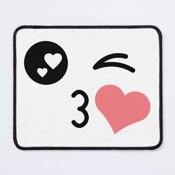 Item preview, Cute kawaii winky kissing heart face designed and sold by BlushyPrint.