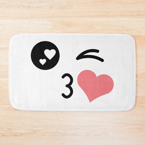 Item preview, Cute kawaii winky kissing heart face designed and sold by BlushyPrint.