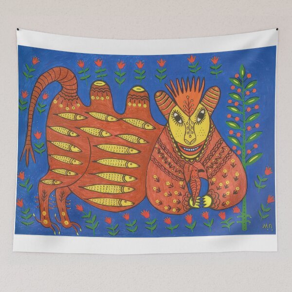 Item preview, A Fish King Has Caught a Hoopoe and Is Full of Joy - Poster designed and sold by LILLIANSTRANGEy.