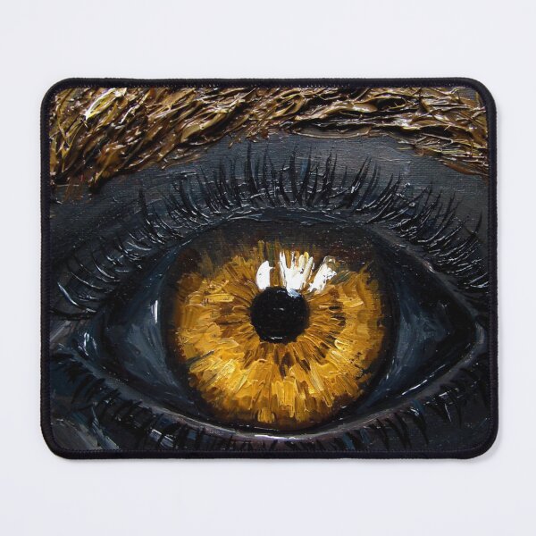 Item preview, Amber Wolf - Golden Eye in Dark Oil Painting designed and sold by MAISON SYLVIE.