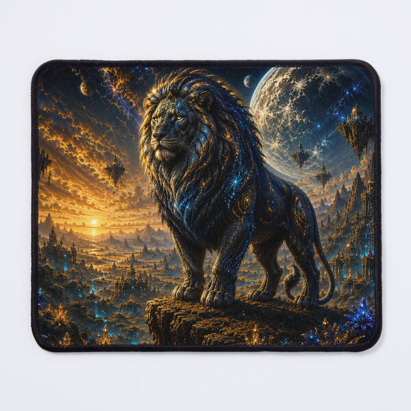 Item preview, Cosmic Lion—Guardian of the Celestial Realm designed and sold by ZYVARENNE.