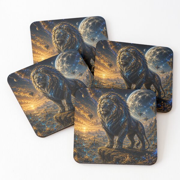 Item preview, Cosmic Lion—Guardian of the Celestial Realm designed and sold by ZYVARENNE.