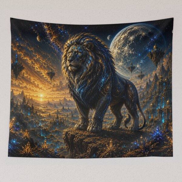 Item preview, Cosmic Lion—Guardian of the Celestial Realm designed and sold by ZYVARENNE.