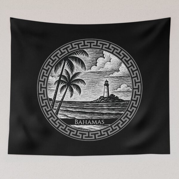 Item preview, Bahamas Vintage Woodcut Art designed and sold by Thistle-TShop.