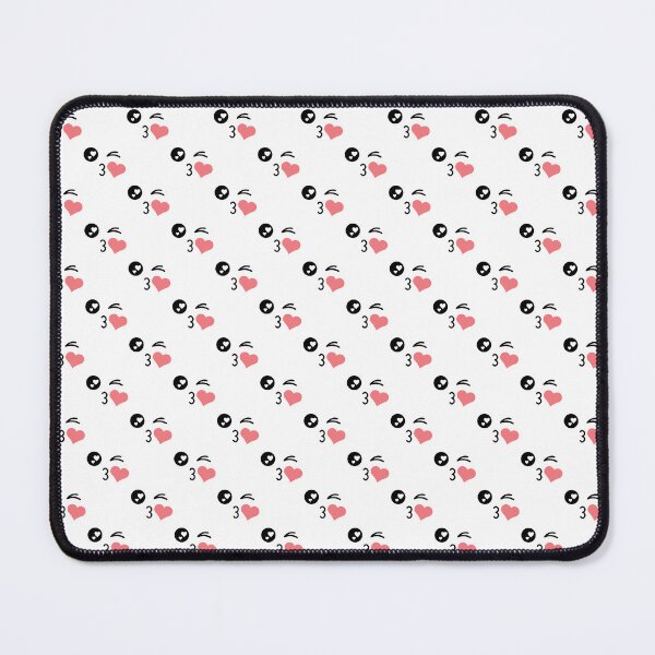 Item preview, Cute kawaii winky kissing heart face pattern designed and sold by BlushyPrint.